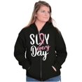 thumbnail image 5 of Breast Cancer Survivor Slay Every Day Zip Hoodie Sweatshirt Women Brisco Brands S, 5 of 6
