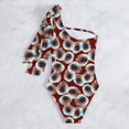 thumbnail image 3 of Aayomet Maillot de Bain une Pièce Résistant au Chlore Col Carré, Café S, 3 of 4