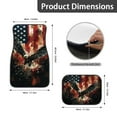 thumbnail image 5 of Pzuqiu Car Floor Mats and Car Steering Wheel Cover Eagle US Flag 5 Piece Rubber Non-Slip Floor Mats for Additional Protection Removable Automotive Accessories Car Interior for Car Truck SUV, 5 of 6