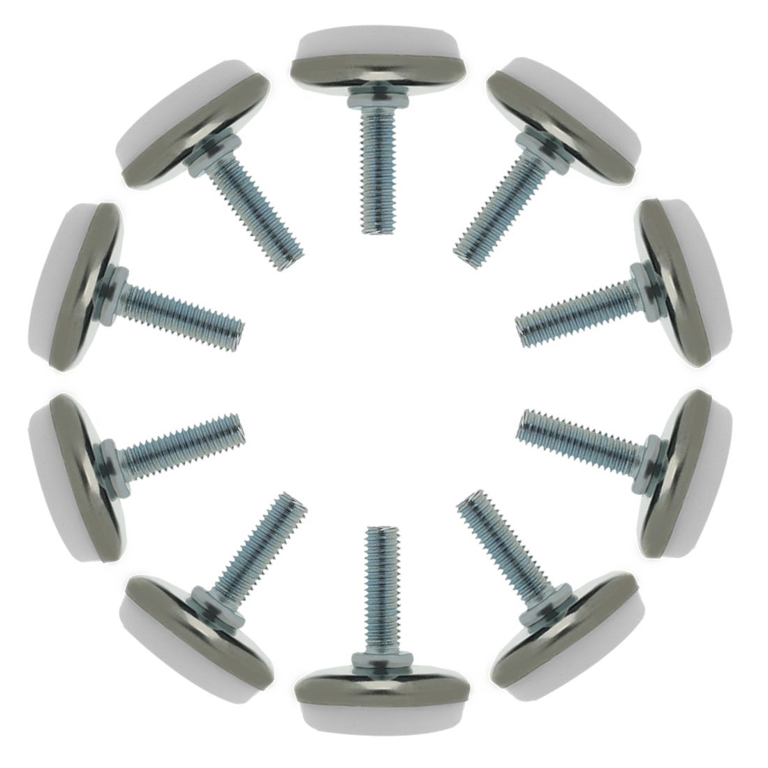 M6 x 20 x 30 Leveling Feet Protector Floor Adjustable Leveler for Desk Leg 10pcs