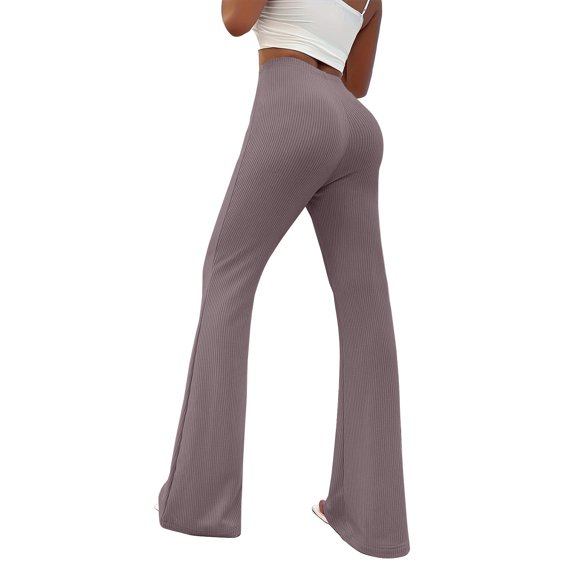 Womens Wide Leg Sweatpants Wide Leg Cargo Pants for Women Straight Leg Yoga Pants for Women Women's Plus Size Pants Stretchy Work Pants Cargo Scrub Pants for Women Light Brown M