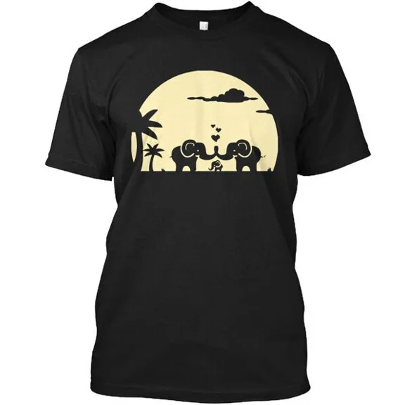 I Love Elephants T-Shirt Made in the USA Size S to 5XL