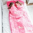Unicorn Sleeping Bag Glow in The Dark Slumber Bag for Girls 66x30 in