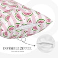 thumbnail image 3 of Goofa Watermelon Pattern Pillow Case – Plush & Soft Cushion Cover, Hypoallergenic Throw Pillow Case for Comfortable Sleep with Envelope Closure-14"x20", 3 of 6