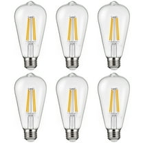 VEVOR 6 Pack Edison Bulbs LED, ST19 Vintage Edison Light Bulbs, 7W Dimmable 800 Lumens, 2700K Warm White, E26 Base LED Filament Bulb, Antique Glass Style for Home, Bedroom, Office, Farmhouse