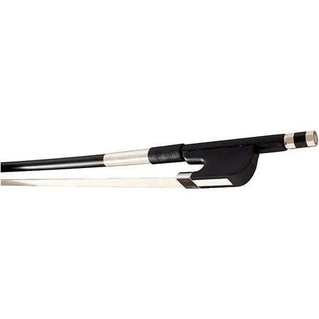Glasser F501H French Bass Bow - Student Fiberglass Bow With Horsehair & Leatherette Grip