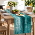 thumbnail image 2 of Table Runner 72 Inches Long for Kitchen Dining, Teal Dresser Scarf Farmhouse, Dining Table Decorations for Wedding/Parties, Retro Oil Painting Modern Abstract Art Aesthetics 14 x 72 In, 2 of 8