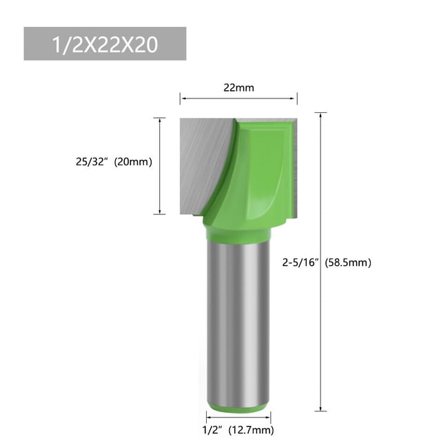 1PC 12.7mm Shank Cleaning Bottom Router Bit Milling Cutter Engraving Woodworking