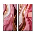 thumbnail image 2 of Designart "Gold Pink Succulent Alchemy Liquid Glam VI" Abstract Shapes Framed Wall Art Set Of 2 - Transitional Gold Frame Gallery Set For Office Decor, 2 of 6