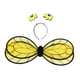 thumbnail image 4 of Diadema con alas de animal para mujer, accesorio ligero para cosplay y baile escénico. Amarillo Negro, 4 of 9