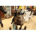 thumbnail image 5 of Nifao Jockey and Horse Jump a Fence Bronze Statue – Garden Outdoor Decor Sculpture, 60"L x 30"W x 51"H, 5 of 13