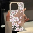 thumbnail image 4 of Funda de teléfono de lujo con flores de loto para iPhone 11, 15 Plus, 16, 14 Pro Max, 12, 13 Mini, 15Pro, funda con bonita estética floral, 4 of 5