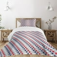 thumbnail image 3 of Ambesonne USA Quilted Bedspread Set 2 Pcs, Patriotic Western Salute, Twin Size, Grey Indigo Red, 3 of 6