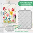 thumbnail image 4 of Wildflowers 7x9.8in Pot Holder Set Heat-Resistant Oven Hot Pads Durable with Storage Loop, 4 of 7