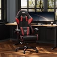thumbnail image 2 of HLDIRECT Ergonomic Gaming Chair with Footrest, Gamer Chair with Lumbar & Headrest, Computer Chair for Adults, Black & Red, 2 of 6