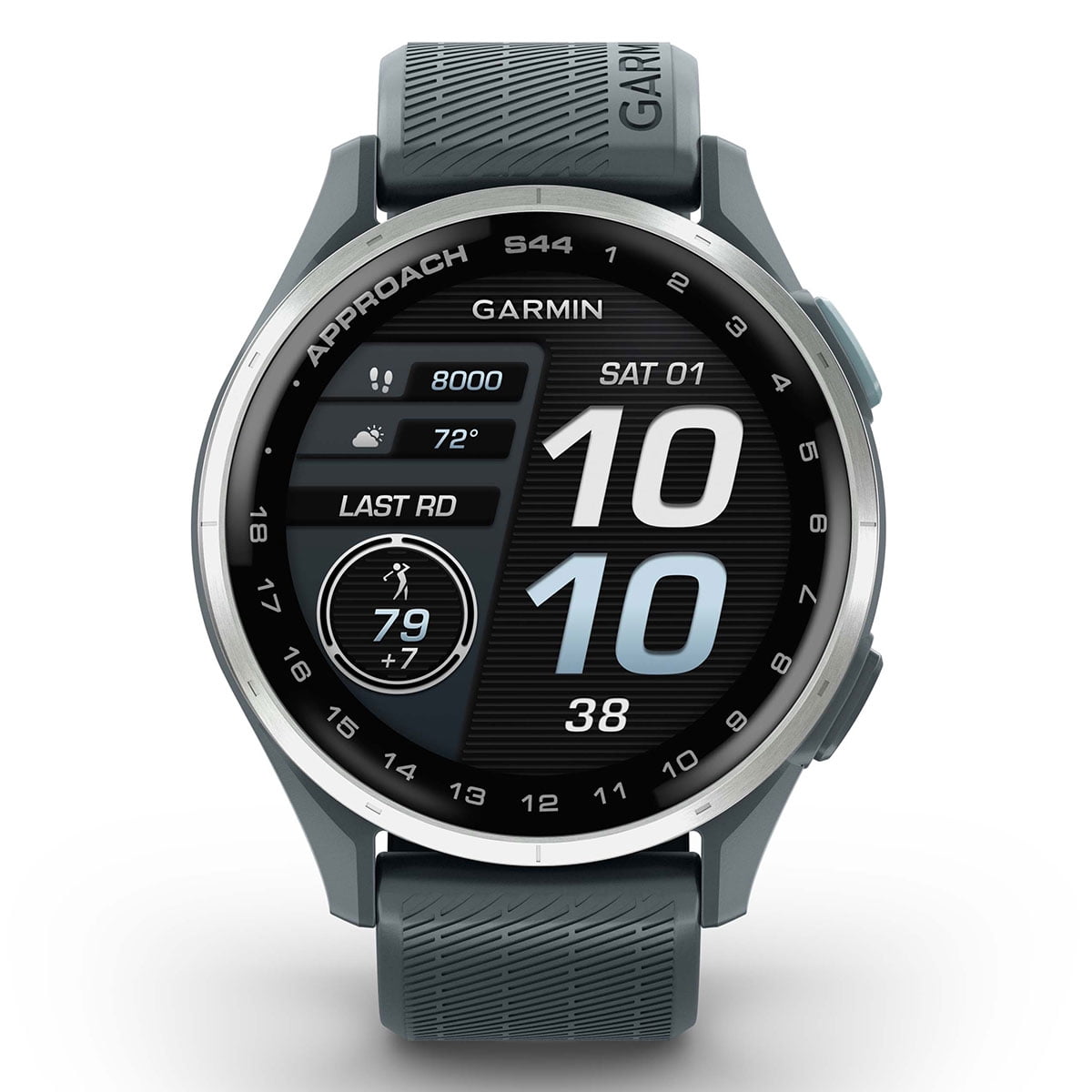 Garmin Approach S44 (Silver/Twilight) Golf GPS Smartwatch Bundle with PlayBetter Screen Protectors & 5000mAh Portable Charger