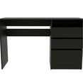 thumbnail image 3 of Stylish Black Office Desk With 3 Drawers For Organized Storage And 1 Shelf Displaying Keepsakes Functional Display, 3 of 4