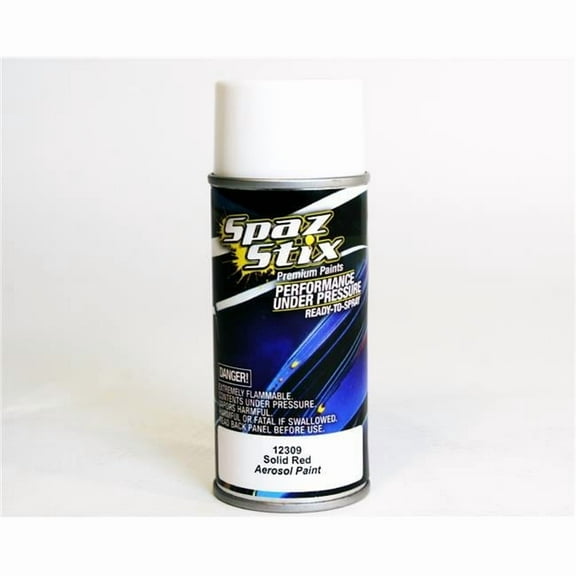 Spaz Stix 12309 Solid Red Aerosol Paint 3.5oz Can