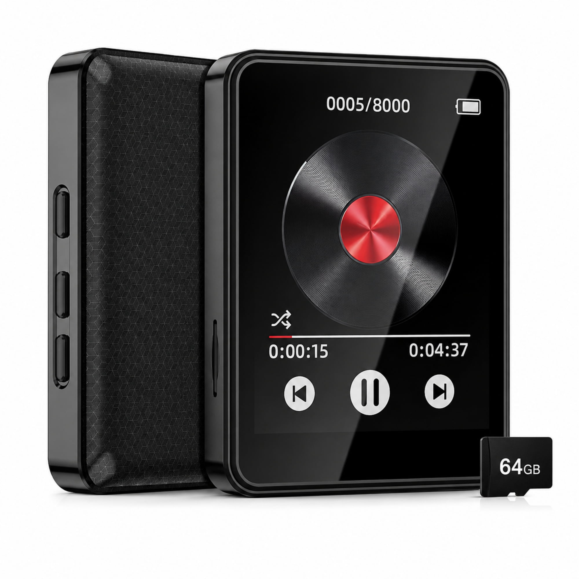 INSMART 72GB MP3 Player with Bluetooth 5.2, 2.4 Inch Touch Screen, Up to 75H Playback, Portable Music Player with FM Radio, Voice Recorder