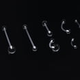 thumbnail image 2 of 36pcs Clear Piercing Jewelry Retainer Plastic Nipple Rings Nose Rings, 2 of 4