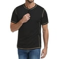 thumbnail image 4 of GIRUNS Men's Henley Short Sleeve Shirt Cotton Button T-Shirt Lightweight Summer Casual Tee Black M, 4 of 7