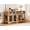 Natural wood, variant on 71" Dog Crate Furniture for 2 Dogs, Extra Large Double Indoor Dog Kennel with Removable Divider and Storage Drawers, Wooden Dog Crate TV Stand for Large Medium Dogs