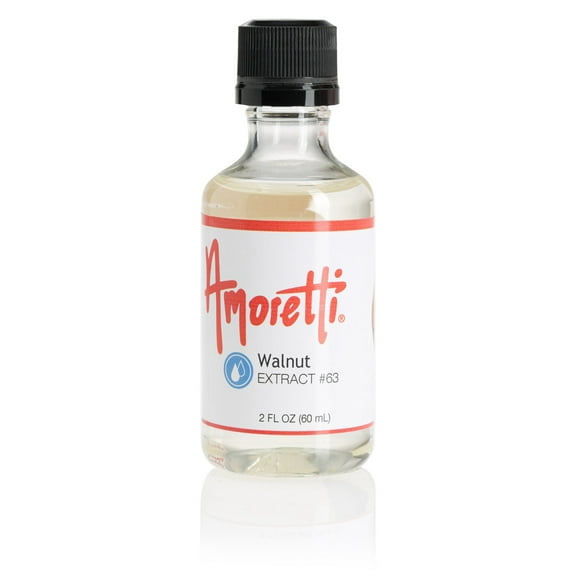 Amoretti - Walnut Extract Water Soluble 2 oz - Highly Concentrated & Perfect For Pastry, Savory, Brewing, and more, Preservative Free, Vegan, Kosher Pareve, Keto Friendly