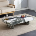 thumbnail image 2 of DeeHome A modern and practical coffee table with black and white patterns. Made of MDF material. The fusion of elegance and natural fashion 47.2"* 23.6"* 12 ", 2 of 9
