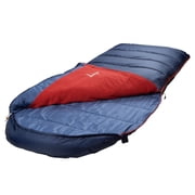 Slumberjack Shadow Mountain 30-Degree Hooded Rectangular Sleeping Bag, Blue, 35x88