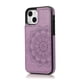 thumbnail image 1 of Funda para iPhone 14 con tarjetero de piel sintética con estampado de flores de datura, 1 of 5