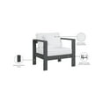 thumbnail image 2 of Meridian Furniture Nizuc White Outdoor Patio Arm Chair, 2 of 8