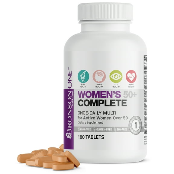 Bronson ONE Daily Women's 50 Complete Multivitamin Multimineral, 180 Tablets