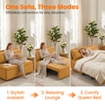 thumbnail image 3 of Puremind Canapé-Lit Escamotable Format Simple, Canapé-Lit Convertible en Lin, Causeuse Canapé Escamotable pour Petit Espace/appartement/bureau, Jaune, 3 of 7