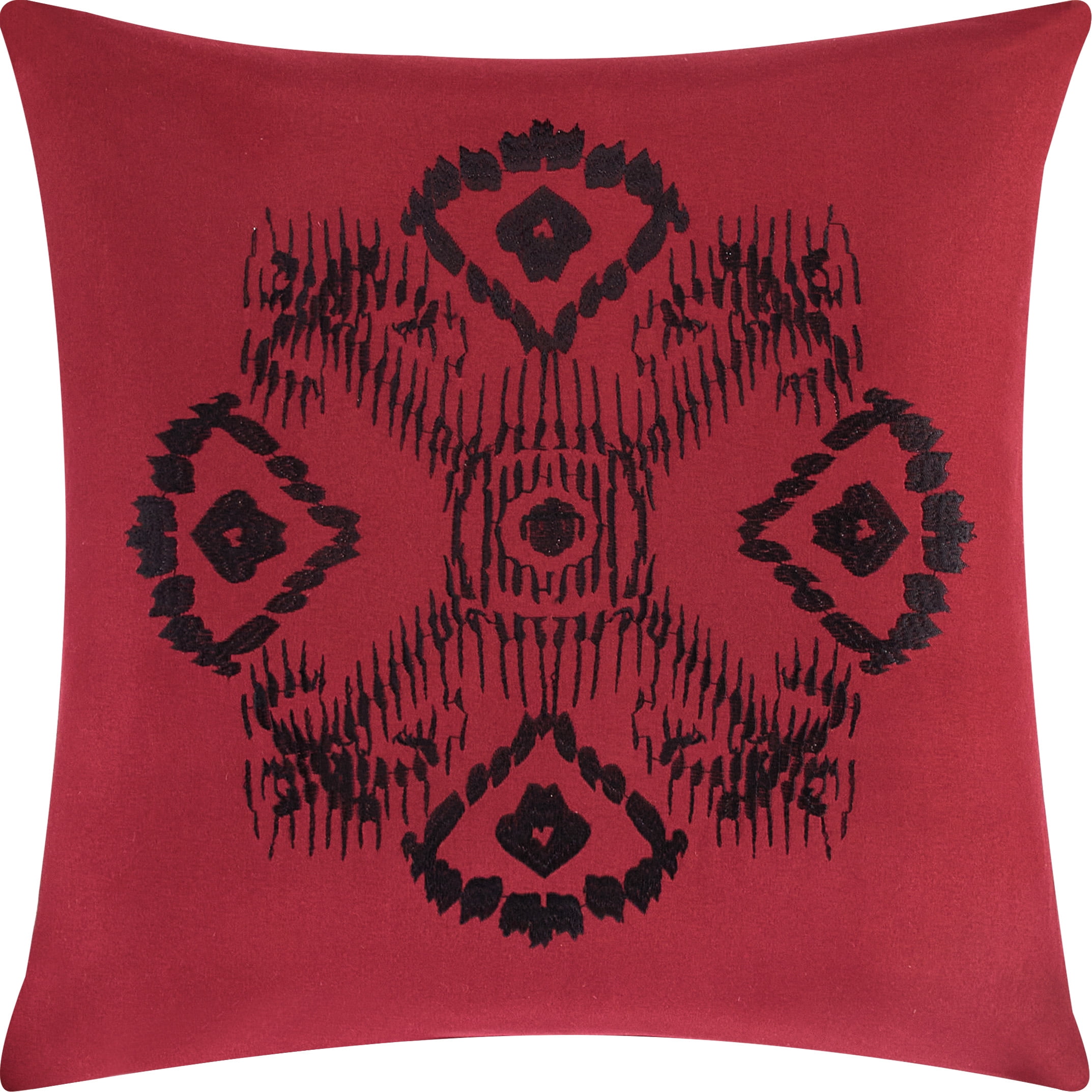 Nanshing Jamie 7 Piece Geometric Comforter Set, Black/Red, California King