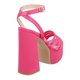 thumbnail image 2 of Zapatillas Mama Lola Mujer Plataforma Satín Tiras Casuales rosa 24, 2 of 3