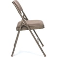 thumbnail image 3 of Commercial Fabric Padded Folding Chair, Triple Cross Bracing, Quad Hinging, 300 lb Tested, 4 Pack (Beige), 3 of 7