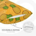 thumbnail image 4 of LNWH Rectangle Pillow Cover, Tropical Fruit Pineapple Background Cushion Covers Pillowcase for Couch Bedroom Sofa, 16"x24", 4 of 7