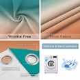 thumbnail image 4 of Teal Burnt Orange Ombre Blackout Curtains for Bedroom/Living Room, Thermal Insulated Kitchen Curtains, Modern Gradient Abstract Art Grommet Darkening Window Treatment Drapes 42"x84"x2, 4 of 8