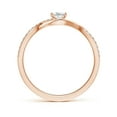 thumbnail image 2 of ANGARA Natural 0.25 Ct. Diamond Infinity Promise Ring in 14K Rose Gold for Women (Ring Size: 3.5), 2 of 9