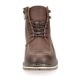 thumbnail image 3 of Bruno Marc Men's Faux Fur Motorcycle Boots Fashion Riding Combat Leather Oxfords Shoes For Men Ankle Boots APACHE-01 DARK/BROWN Size 14, 3 of 5