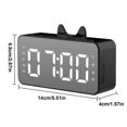 thumbnail image 3 of (Q9 versión negra en inglés) Reloj despertador inalámbrico Bluetooth altavoz con pantalla mini altavoz real 1200 mAh, 3 of 8
