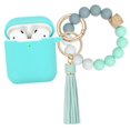 thumbnail image 1 of Koujaon Compatible Con Airpods Funda Protectora De Silicona Suave Con Pulsera Llavero Compatible Con Apple Airpods 2Da 1Ra Generación Estuche De Carga (Verde Menta), 1 of 5