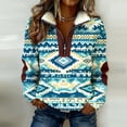thumbnail image 1 of TaTaai Women St Patrick's Day Color Block Half Zip Long Sleeve Collared Casual Printed Hoodie Jacket Ladies Spring Daily Commute Street Wear Soft Comfortable Machine Washable Top Gift, 1 of 8