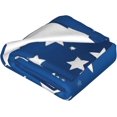 thumbnail image 4 of Manta de estrellas con fondo azul y estrellas blancas, manta de noche, manta patriótica de 40 x 30 pulgadas, 4 of 8