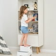 thumbnail image 5 of UNCLE WU Step Stool for Kids (2 Pack) - Anti-Slip Surface Potty Stool - Two Step Stool Sturdy Bottom/Kitchen for Toddlers/Adult（Gray White）, 5 of 8