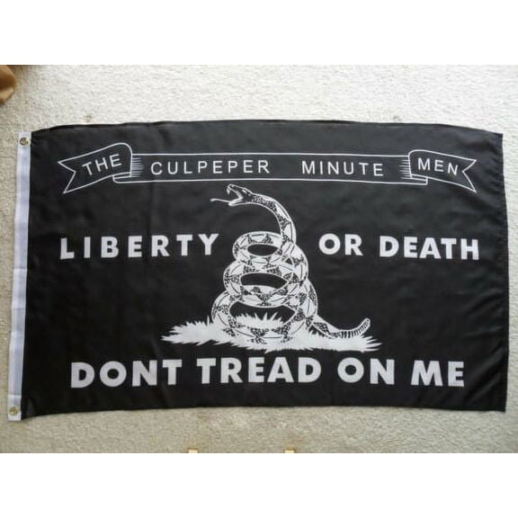 3' X 5' Culpeper Minute "LIBERTY OR DEATH DONT TREAD ON ME" TEA PARTY FLAG 3X5