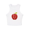 thumbnail image 2 of Apple Tank Top Women's Micro Rib Racer Tank Top Bella+Canvas 1019, 2 of 6
