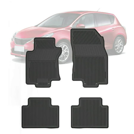 Car Floor Mats for 2014-2018 Nissan Rogue 4-Piece All Weather Rubber Front Rear