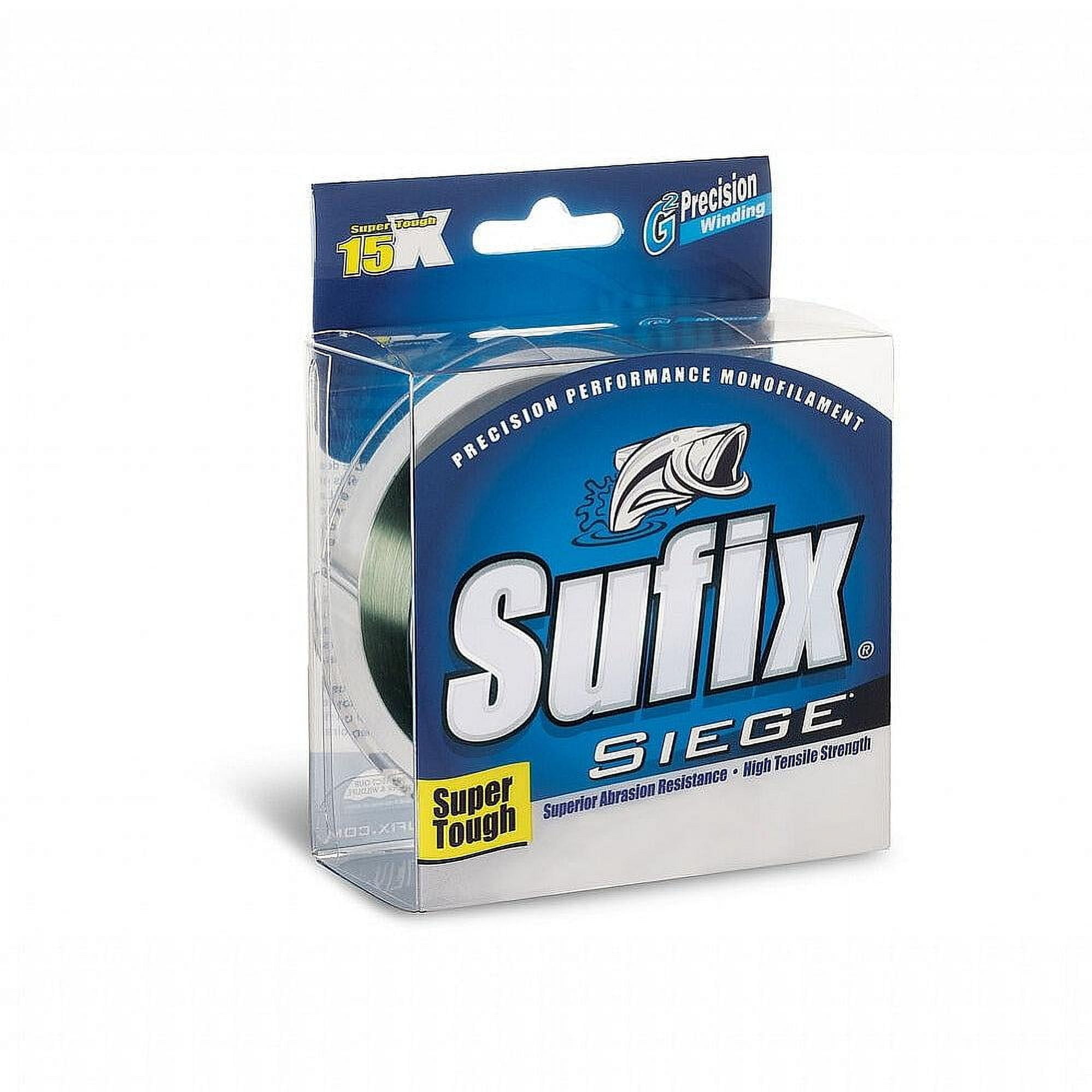 Sufix 662 Siege Monofilament Fishing Line, 3000 Yd Spool, 10 lb Clear