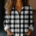 thumbnail image 2 of QASIEATN Womens and Girls Long Sleeve Flannel Shirt Casual Button Down Plaid Shirts 3 Months Adult 2XL, 2 of 7